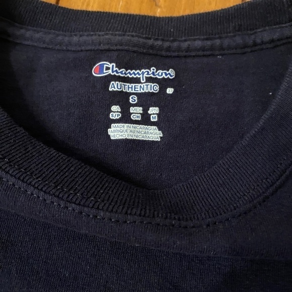 Champion Princeton Tiger Shirt Unisex Small Navy Blue Long Sleeve University Tee - Picture 3 of 10